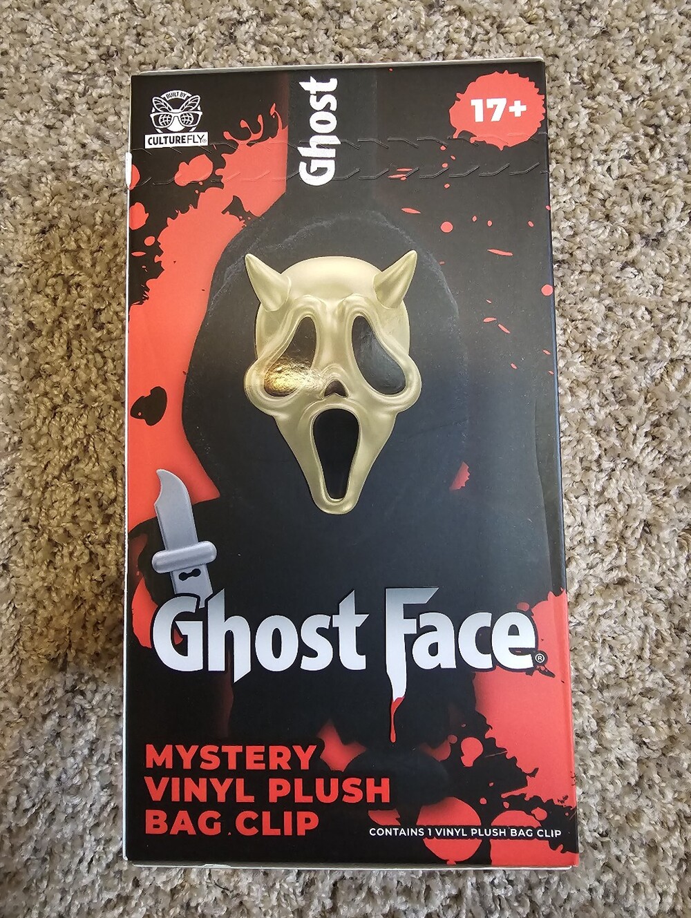 Ghost Face Mystery Vinyl Plush Bag Clip -  by CultureFly